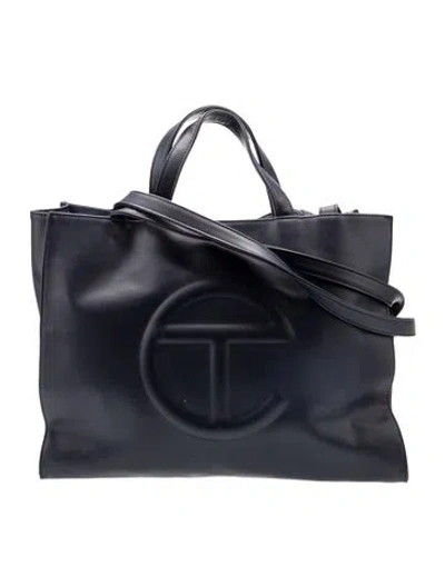 Pre-owned Telfar Vegan Leather Crossbody Bag In Blue