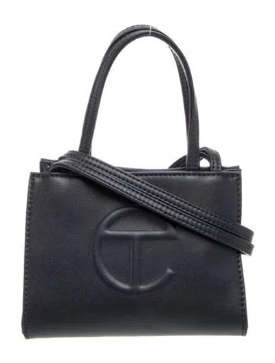 Pre-owned Telfar Vegan Leather Crossbody Bag In Blue