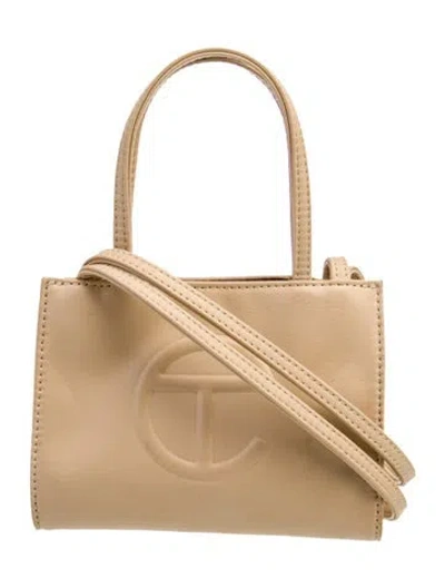 Pre-owned Telfar Vegan Leather Crossbody Bag In Brown