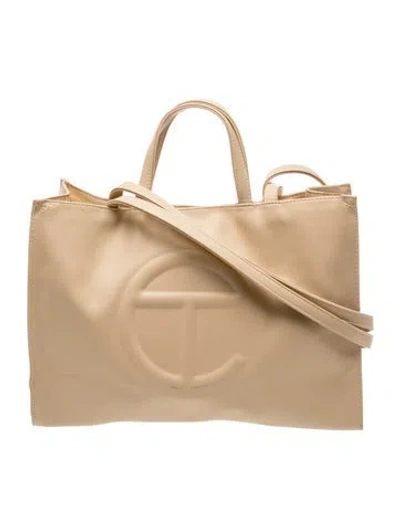 Pre-owned Telfar Vegan Leather Crossbody Bag In Brown