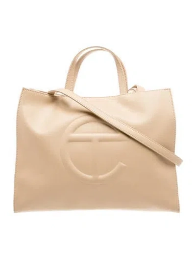 Pre-owned Telfar Vegan Leather Crossbody Bag In Brown