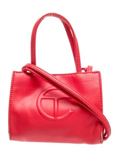 Pre-owned Telfar Vegan Leather Crossbody Bag In Burgundy