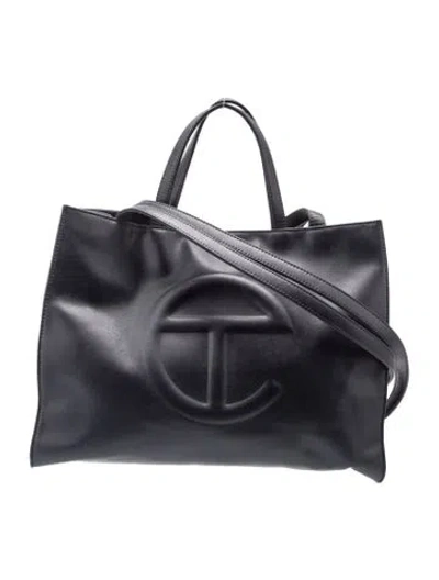 Pre-owned Telfar Vegan Leather Crossbody Bag In Gray