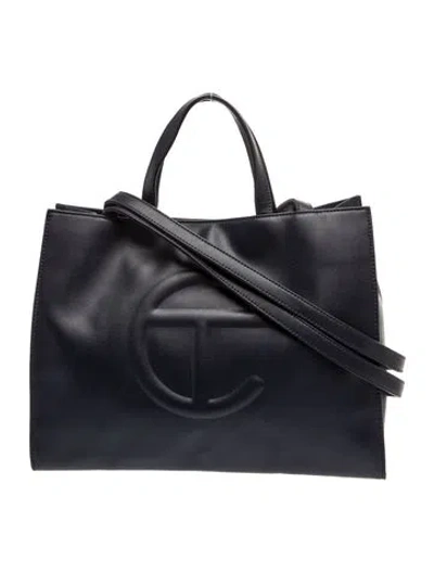 Pre-owned Telfar Vegan Leather Crossbody Bag In Gray