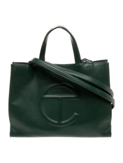 Pre-owned Telfar Vegan Leather Crossbody Bag In Green