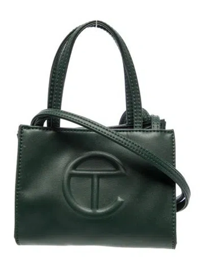 Pre-owned Telfar Vegan Leather Crossbody Bag In Green