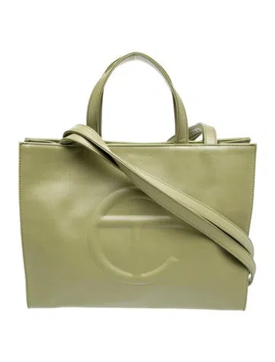 Pre-owned Telfar Vegan Leather Crossbody Bag In Green