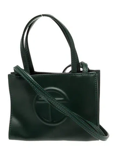Pre-owned Telfar Vegan Leather Crossbody Bag In Green