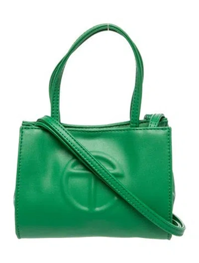 Pre-owned Telfar Vegan Leather Crossbody Bag In Green