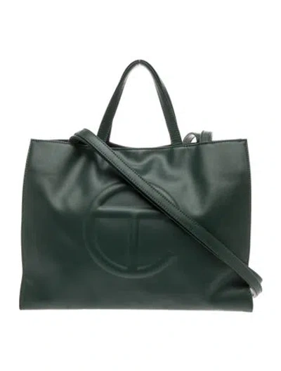 Pre-owned Telfar Vegan Leather Crossbody Bag In Green