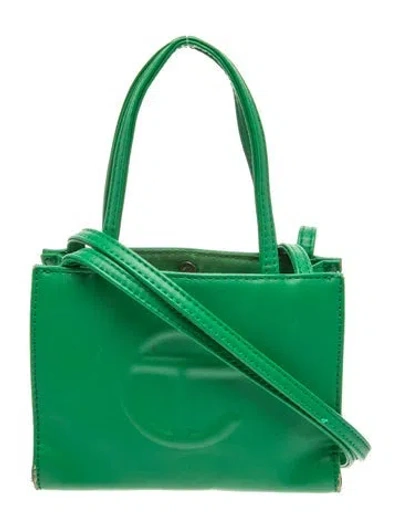 Pre-owned Telfar Vegan Leather Crossbody Bag In Green