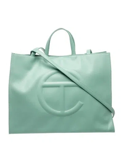 Pre-owned Telfar Vegan Leather Crossbody Bag In Green