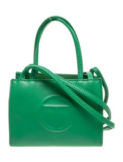Pre-owned Telfar Vegan Leather Crossbody Bag In Green
