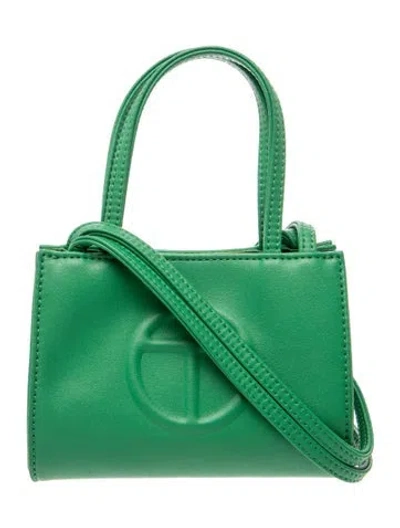 Pre-owned Telfar Vegan Leather Crossbody Bag In Green