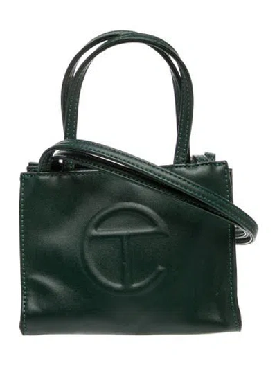 Pre-owned Telfar Vegan Leather Crossbody Bag In Green