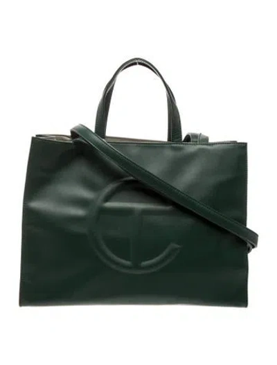 Pre-owned Telfar Vegan Leather Crossbody Bag Medium W/ Tags In Green