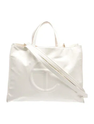 Pre-owned Telfar Vegan Leather Crossbody Bag In Neutral