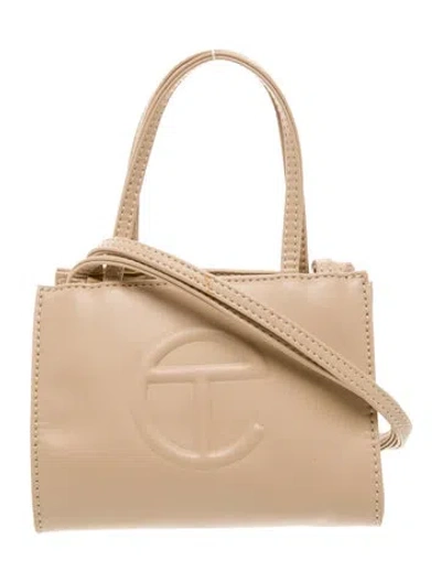 Pre-owned Telfar Vegan Leather Crossbody Bag In Neutral