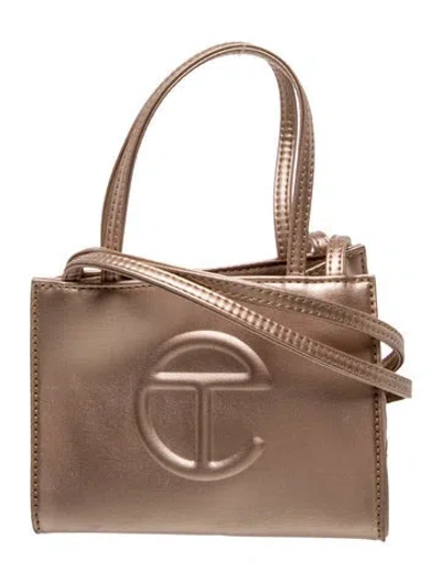 Pre-owned Telfar Vegan Leather Crossbody Bag In Neutral