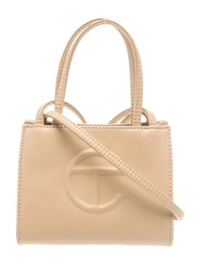 Pre-owned Telfar Vegan Leather Crossbody Bag In Neutrals