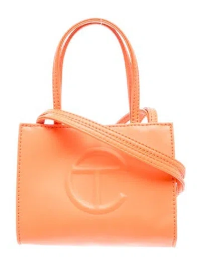 Pre-owned Telfar Vegan Leather Crossbody Bag In Orange