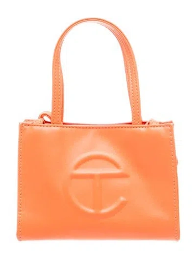 Pre-owned Telfar Vegan Leather Crossbody Bag In Orange