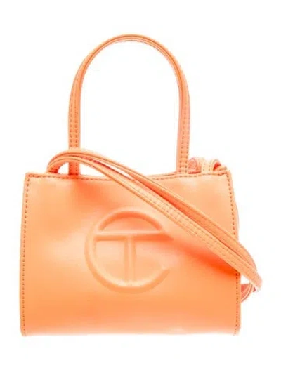 Pre-owned Telfar Vegan Leather Crossbody Bag In Orange