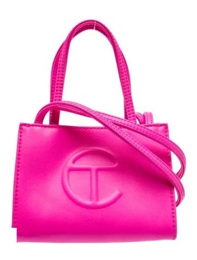 Pre-owned Telfar Vegan Leather Crossbody Bag In Pink
