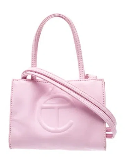 Pre-owned Telfar Vegan Leather Crossbody Bag In Pink