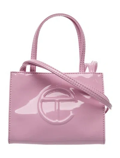 Pre-owned Telfar Vegan Leather Crossbody Bag In Pink
