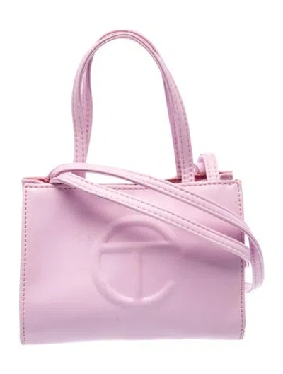 Pre-owned Telfar Vegan Leather Crossbody Bag In Pink