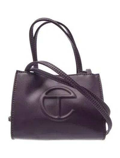 Pre-owned Telfar Vegan Leather Crossbody Bag In Purple