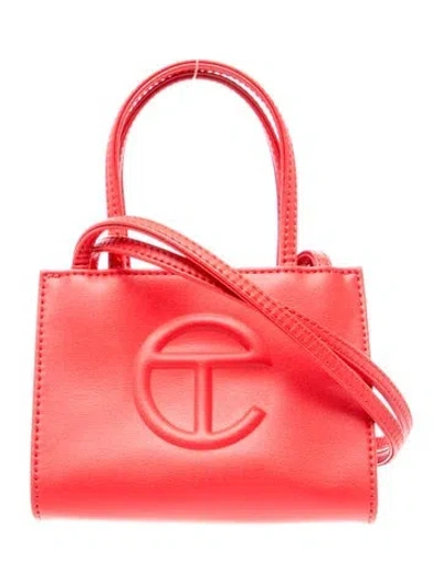 Pre-owned Telfar Vegan Leather Crossbody Bag In Red
