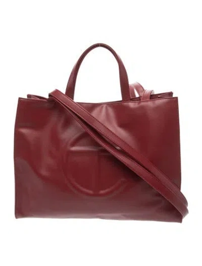 Pre-owned Telfar Vegan Leather Crossbody Bag In Red
