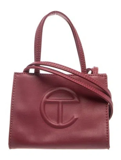Pre-owned Telfar Vegan Leather Crossbody Bag In Red