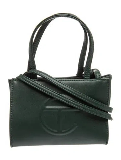 Pre-owned Telfar Vegan Leather Crossbody Bag Small In Green