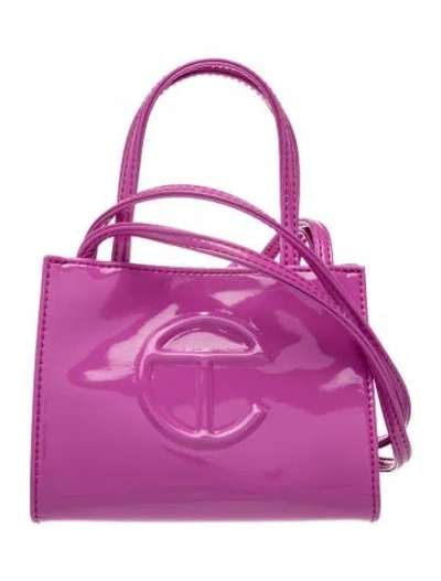 Pre-owned Telfar Vegan Leather Crossbody Bag Small W/ Tags In Purple