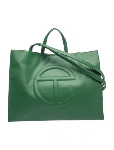 Pre-owned Telfar Vegan Leather Crossbody Bag W/ Tags In Green