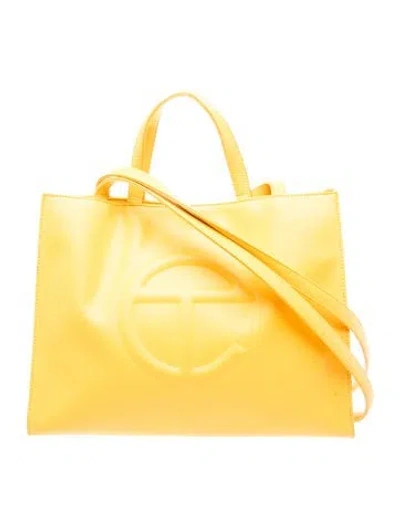 Pre-owned Telfar Vegan Leather Crossbody Bag In Yellow