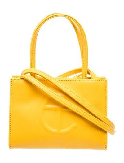 Pre-owned Telfar Vegan Leather Crossbody Bag In Yellow