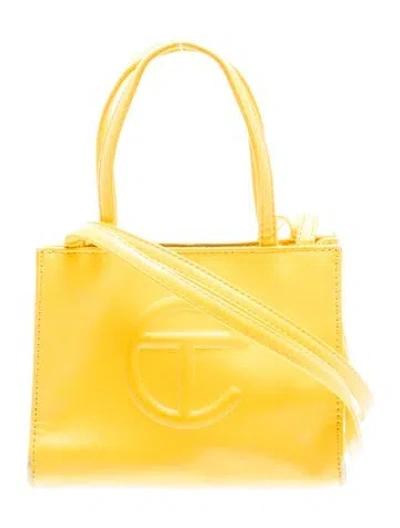 Pre-owned Telfar Vegan Leather Crossbody Bag In Yellow