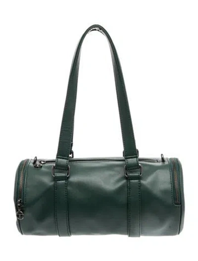 Pre-owned Telfar Vegan Leather Dark Olive Duffle Medium In Blue