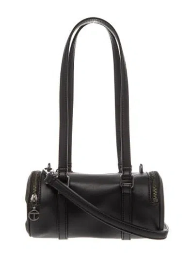 Pre-owned Telfar Vegan Leather Duffel Bag Small In Black