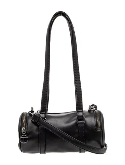 Pre-owned Telfar Vegan Leather Duffle Medium In Black