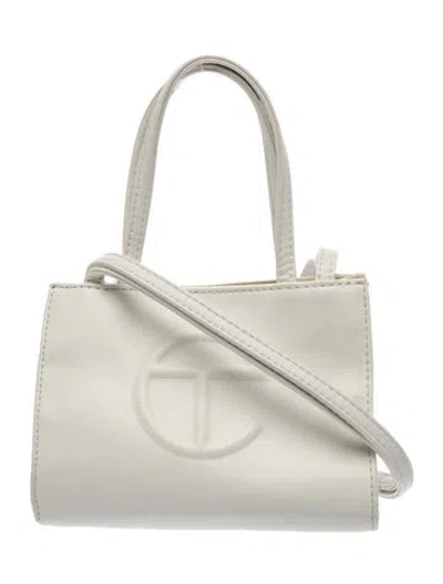 Pre-owned Telfar Vegan Leather Evening Bag In White