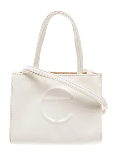 Pre-owned Telfar Vegan Leather Evening Bag In White
