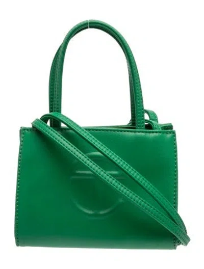 Pre-owned Telfar Vegan Leather Greenscreen Shopping Bag Small