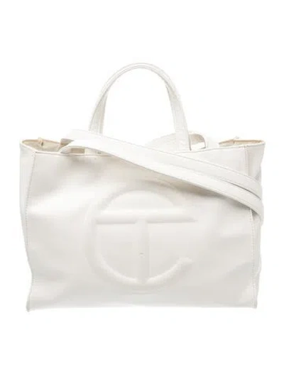 Pre-owned Telfar Vegan Leather Leather Tote Bag In White