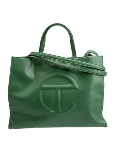 Pre-owned Telfar Vegan Leather Medium Shopper Bag Medium In Green