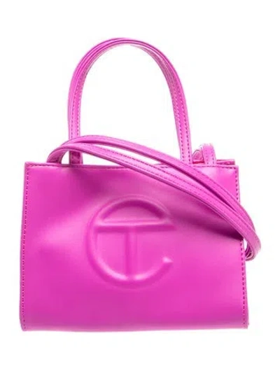 Pre-owned Telfar Vegan Leather Mini Shopping Tote In Pink